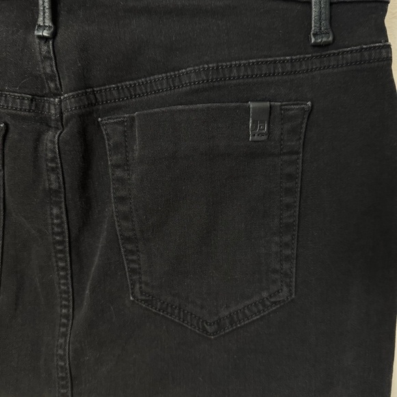 JOE’S JEANS Black Denim 5 Pocket Leather Trim Mini Skirt “Billie” Wash Size 29 - Picture 11 of 16